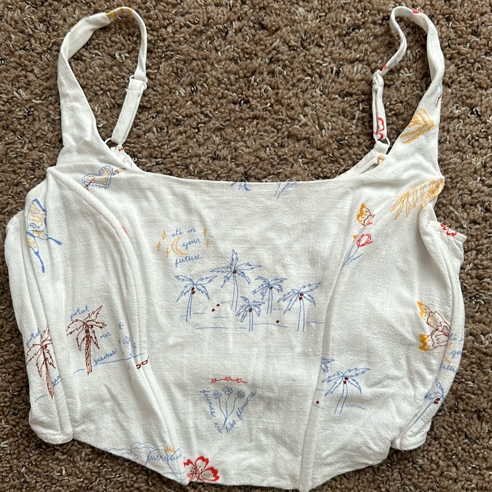 LA ❤️ white corset top - size large
